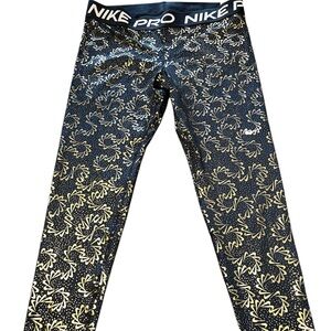 Nike  Gold and Black Leggings